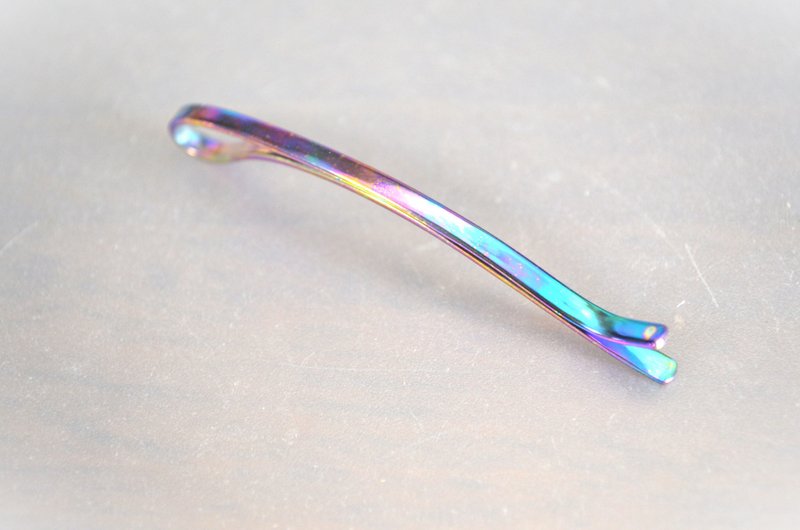 Titanium hairpin・チタンヘアピン=星雲色=62mm - 髮圈/髮夾 - 其他金屬 多色