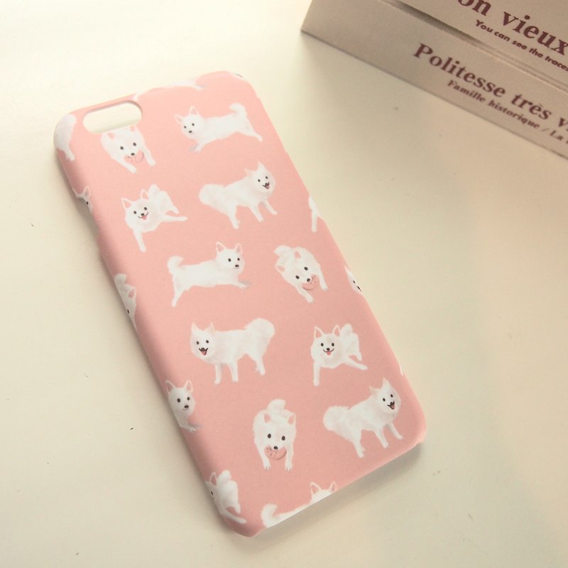 塑膠 平板/電腦保護殼/保護貼 粉紅色 - 銀狐犬  iPhone 6/6s手機殼-粉紅色