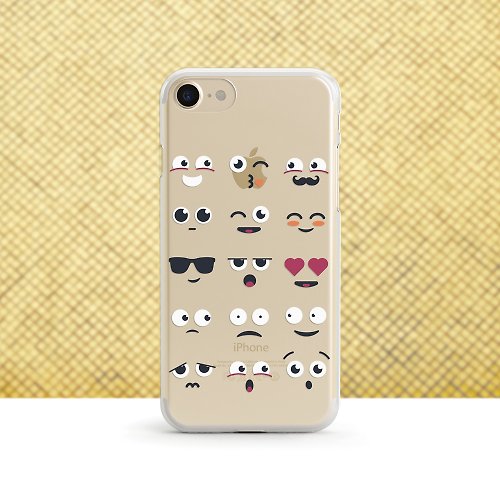 happenztance emoji-透明軟殼- iPhone 14, 13 至 iPhoneSE, Samsung