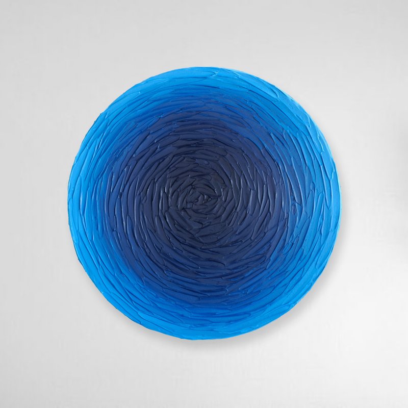 繪畫 質感藝術 海藍色 圓形 漸變 原創作品 - 海報/掛畫/掛布 - 壓克力 藍色