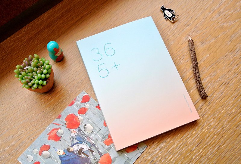 迪夢奇 365 好好記 Ⅶ v.2 [日出] - 粉橘漸層藍 - 筆記簿/手帳 - 紙 多色