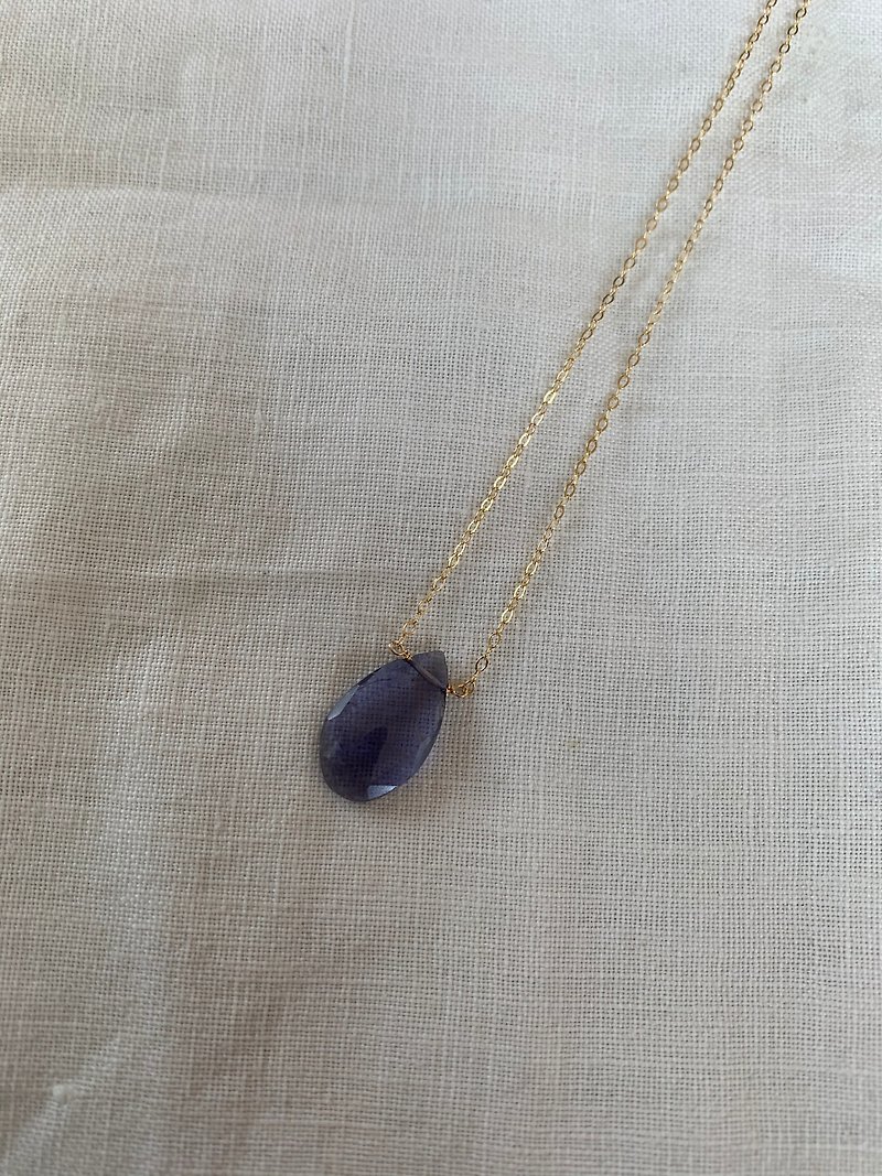 Iolite necklace - Necklaces - Semi-Precious Stones Blue