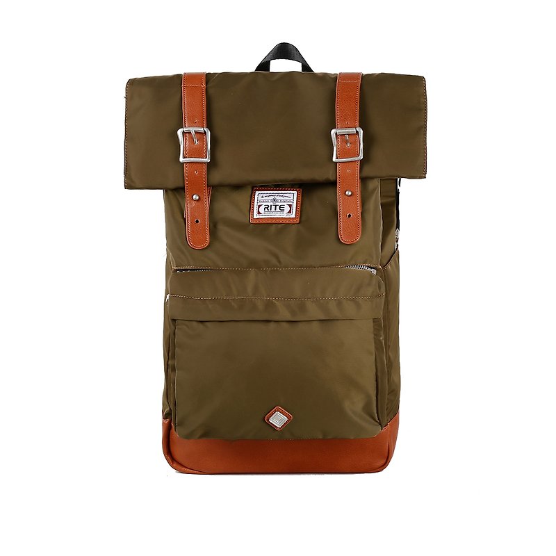 2016 Evolution version RITE twin package ║ flight bag x vintage bag (L) - Nylon Brown ║ - กระเป๋าแมสเซนเจอร์ - เส้นใยสังเคราะห์ สีนำ้ตาล