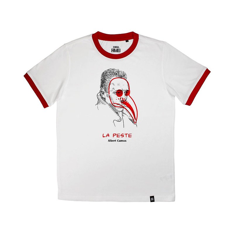 The plague/The Stranger/Albert Camus T-shirt/ AMO Original cotton T-shirt/AKE - เสื้อยืดผู้หญิง - ผ้าฝ้าย/ผ้าลินิน 
