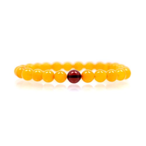 正佳珠寶 Gemsrich Jewelry 【正佳珠寶】老蜜蠟琥珀 陽橙老蜜血珀 7mm 老蜜蠟手珠