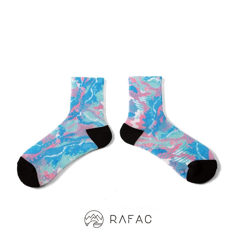 快速出貨# RAFAC時髦運動中筒童襪_處處聯名 泡泡嗨海 - 襪 - 環保材質 藍色