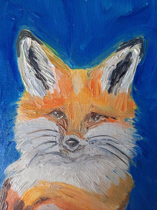 油絵 絵画 原画 『星の王子さまときつね』 500x0.jpg