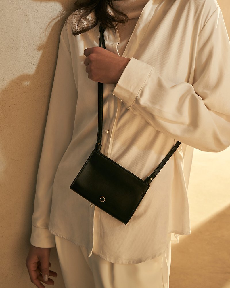BO Micro Vegan Bag (Black) - Messenger Bags & Sling Bags - Faux Leather Black