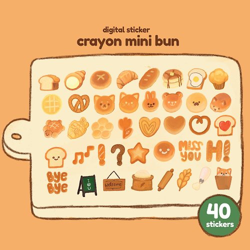 myy279 digital sticker | crayon mini bun !