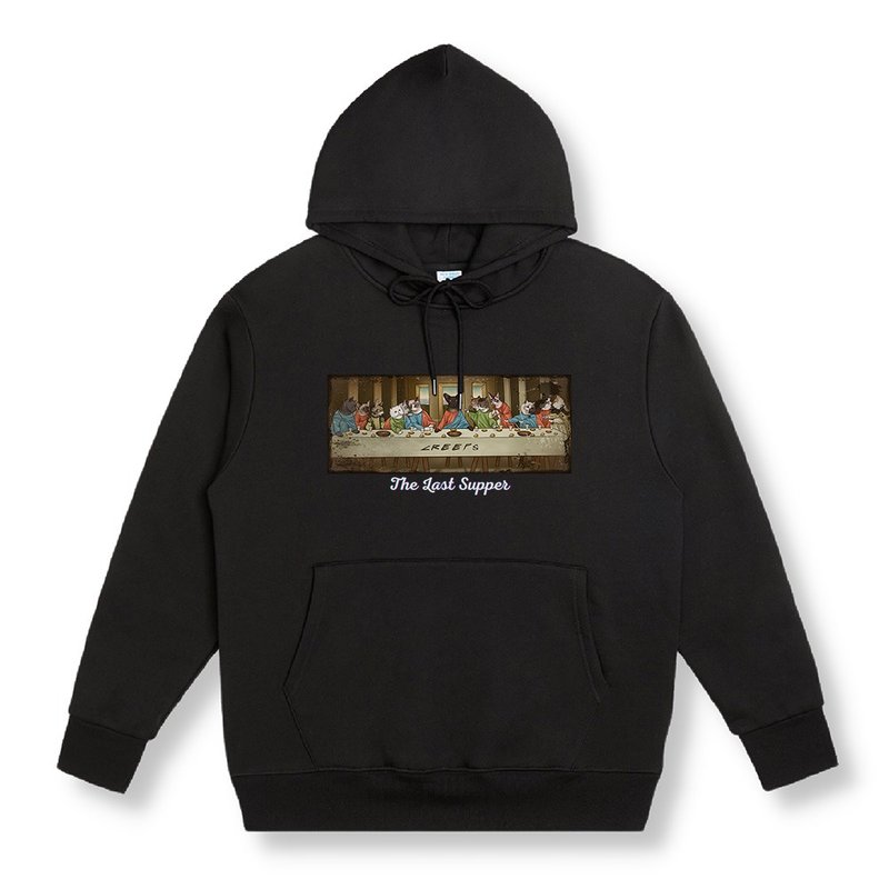 【Creeps Original】Last Supper Heavyweight Fleece Hoodie - Unisex Hoodies & T-Shirts - Cotton & Hemp Multicolor