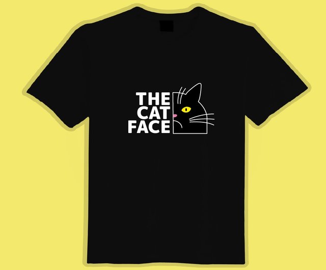 ノースフェイスブラック猫顔 服 TシャツブラックT 子供用 半袖