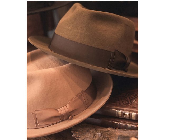 HWDog&Co.Pinch-H Short-brimmed Gentleman's Hat (Two Colors) - Shop