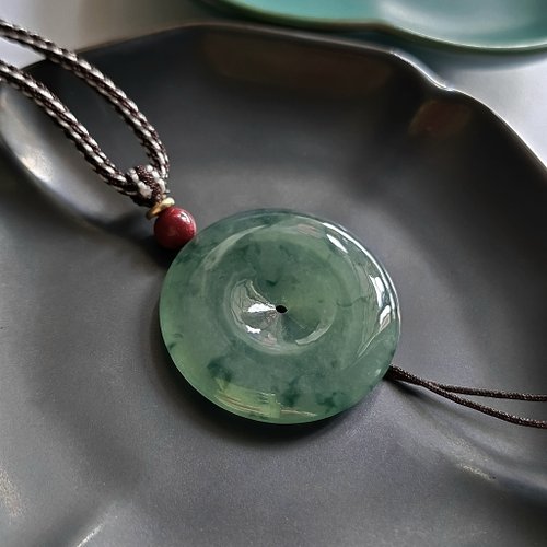 翡翠百貨 jade store 天然緬甸翡翠玉器 | 冰種飄花平安扣吊墜