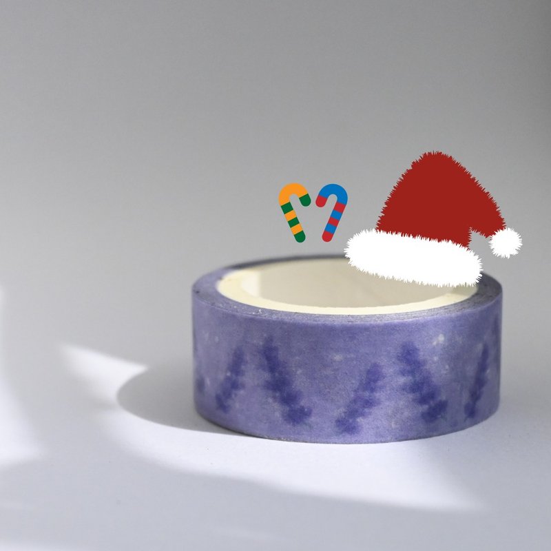 ラベンダー マスキングテープ 手描き 花柄 手帳 クリスマス プレゼント 和紙テープ - マスキングテープ・PET テープ - 紙 