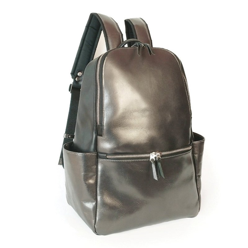 Japanese Toyooka HATTORI Hattori MF backpack silver gray - Backpacks - Genuine Leather Gray