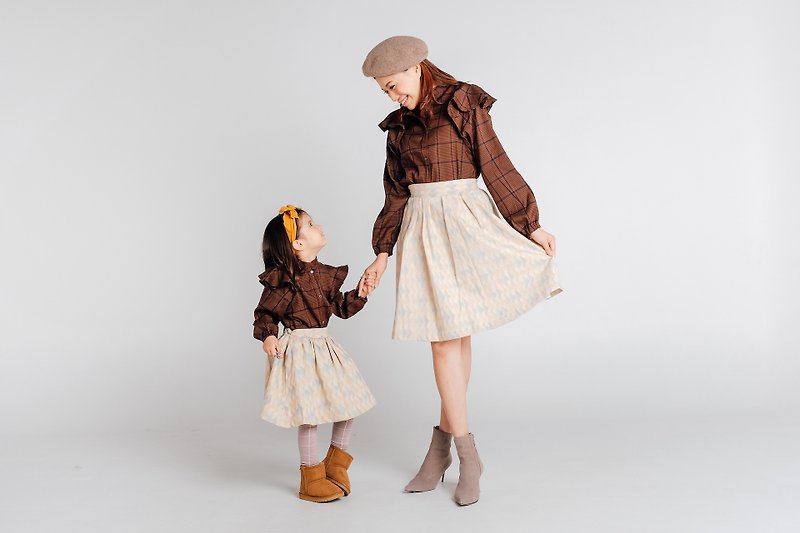 Mom and Daughter Pastel Skirt - Parent-Child Clothing - Cotton & Hemp 