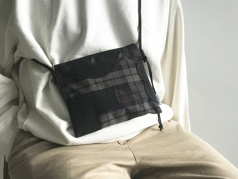 Patchwork shoulder bag / check CHECK - Messenger Bags & Sling Bags - Nylon Multicolor