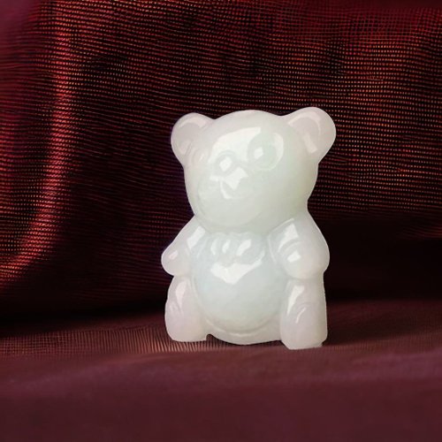 瓔珞珠寶盒 E.L.Jewelry Box 【熊熊玉見你】白翡翡翠小熊項鍊 | 天然緬甸玉翡翠A貨 | 送禮