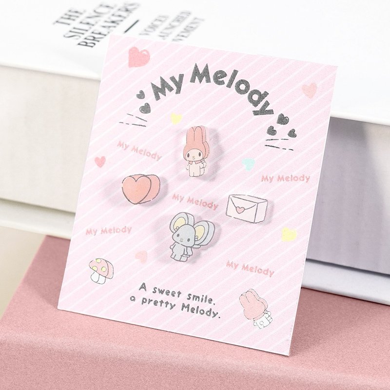 My melody series-Melody style earring set-building block style - ต่างหู - โลหะ หลากหลายสี