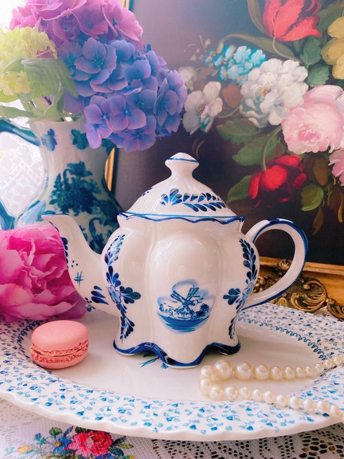 オランダ製ロイヤルデルフト手描き手作りコバルトブルー