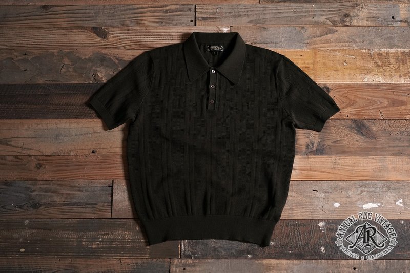 A century-old classic retro-style knitted Polo shirt is refreshing and skin-friendly and gender-neutral - Men's T-Shirts & Tops - Cotton & Hemp Green