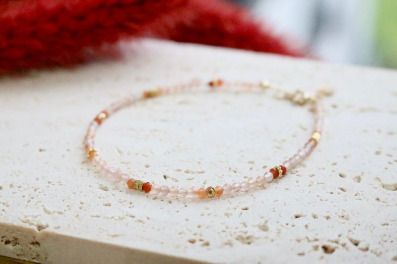 Agate bracelet-this day- - Bracelets - Semi-Precious Stones Orange