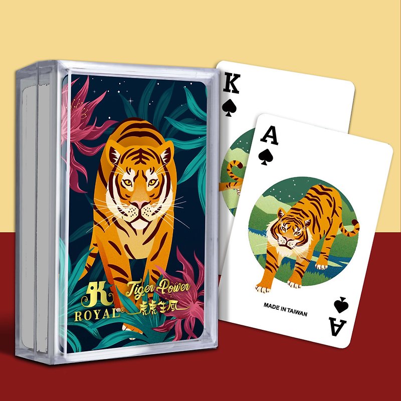[ROYAL Leyou] Tigers and Tigers Grow Wind-Tigress Playing Cards - Board Games & Toys - Plastic Multicolor