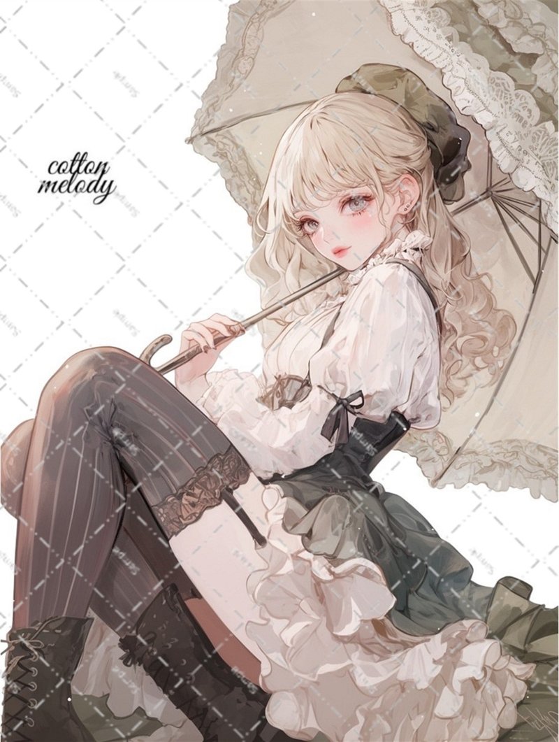 original sticker no.6237 人物ステッカー オリジナルステッカー 人物ステッカー 女の子ステッカー オリジナル人物ステッカー - 貼紙 - 紙 