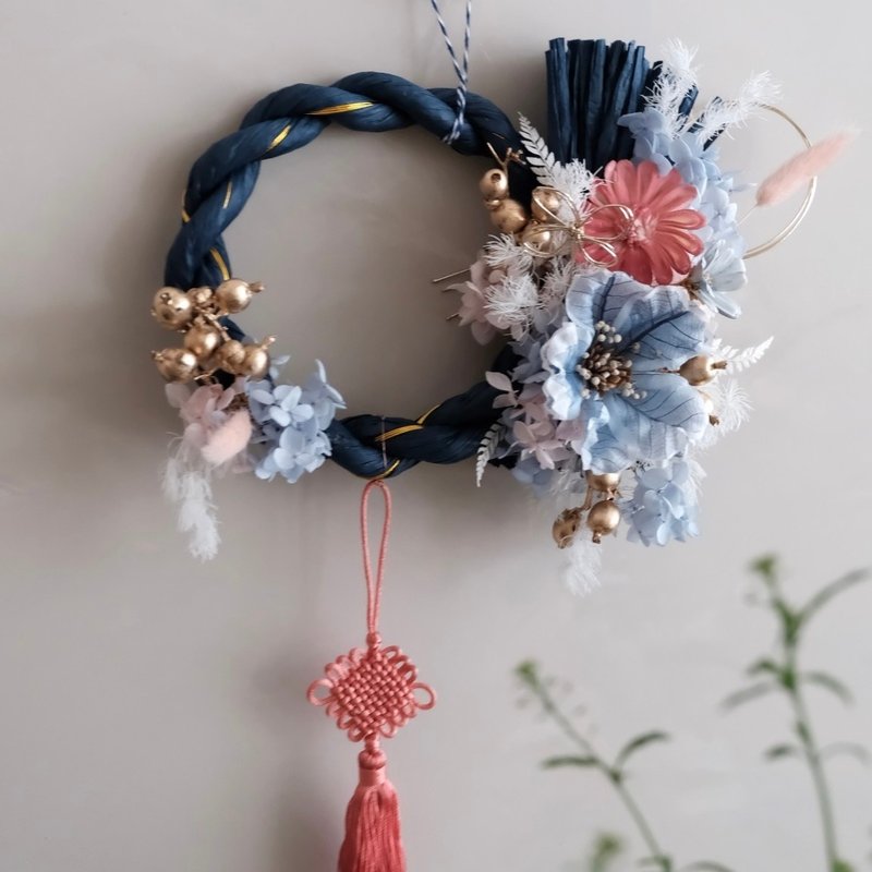 | Class for one person | Lucky Note Rope - Blue Round Style | Handmade Course/New Year - จัดดอกไม้/ต้นไม้ - พืช/ดอกไม้ 