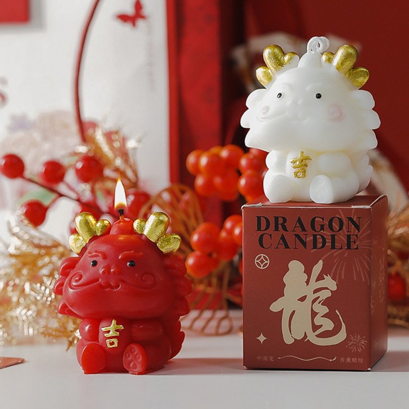 Year of the Dragon Auspicious Scented Candle - Candles & Candle Holders - Wax 