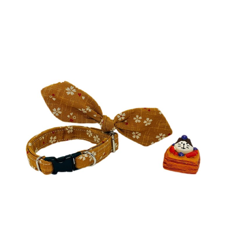 MaoFenBiBi 黃色櫻花雨 - 限量日本布 - 手作赫本巾 & 手工項圈 - 項圈/牽繩 - 棉．麻 