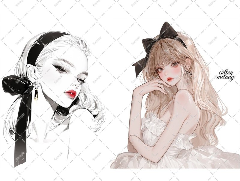 original sticker no.5835 人物ステッカー オリジナルステッカー 人物ステッカー 女の子ステッカー オリジナル人物ステッカー - 貼紙 - 紙 
