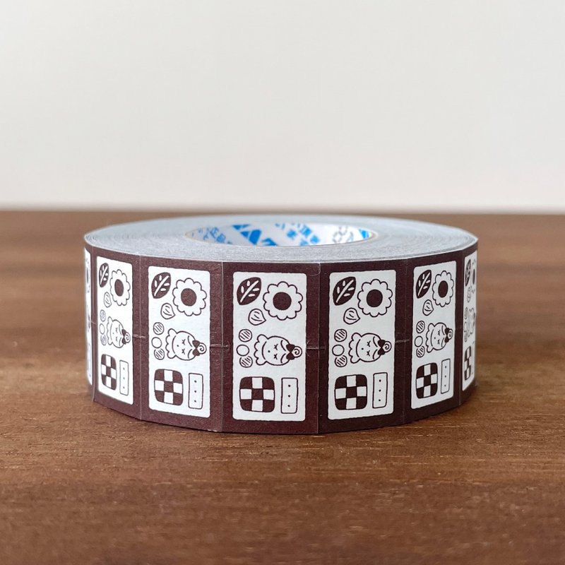 Labeller Seal Marl-chan Cookie Tin Brown Made in Japan Label Seal Roll Seal ls-022 - Stickers - Paper White