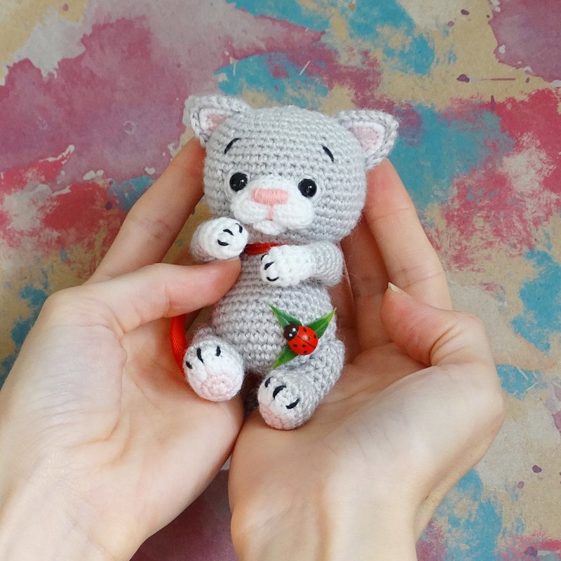 Crochet pattern Kitty, PDF Digital Download, DIY keychain amigurumi cat tutorial - 手工藝教學/工具書 - 其他材質 