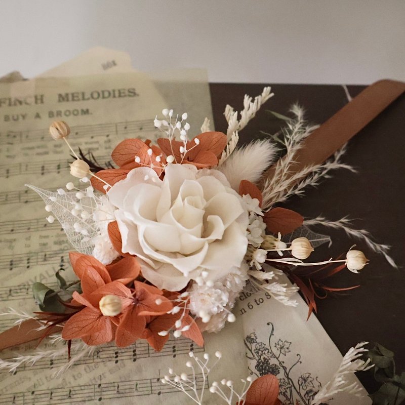 Preserved flower corsage Groom’s corsage Bridesmaid’s corsage Preserved wrist flower Bridesmaid’s wrist flower - Dried Flowers & Bouquets - Plants & Flowers Multicolor