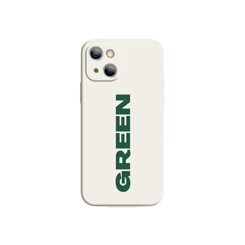 【Exclusive Design】GREEN | iPhone Samsung Case - Phone Cases - Plastic White