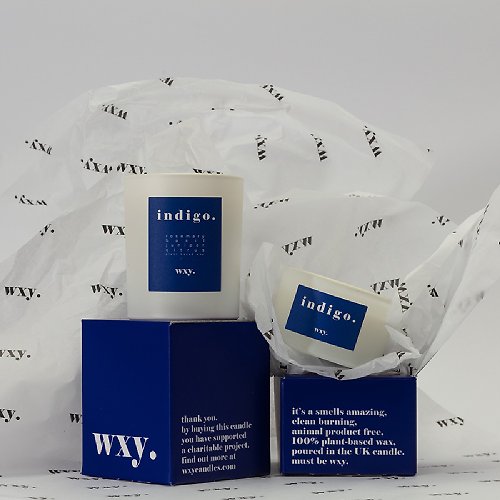 WXY. (台灣總代理) 【英國 wxy】經典mini蠟燭- indigo. 迷迭香 & 杜松 /95g
