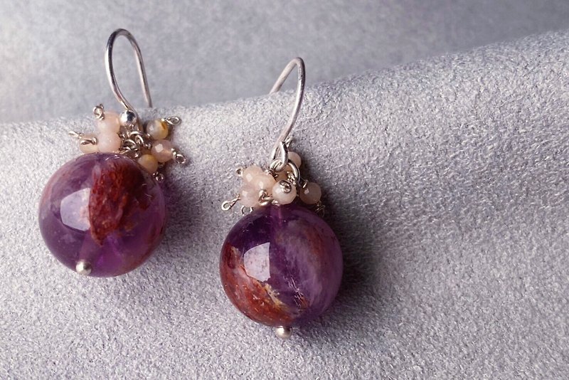 purple mist - Earrings & Clip-ons - Gemstone Purple