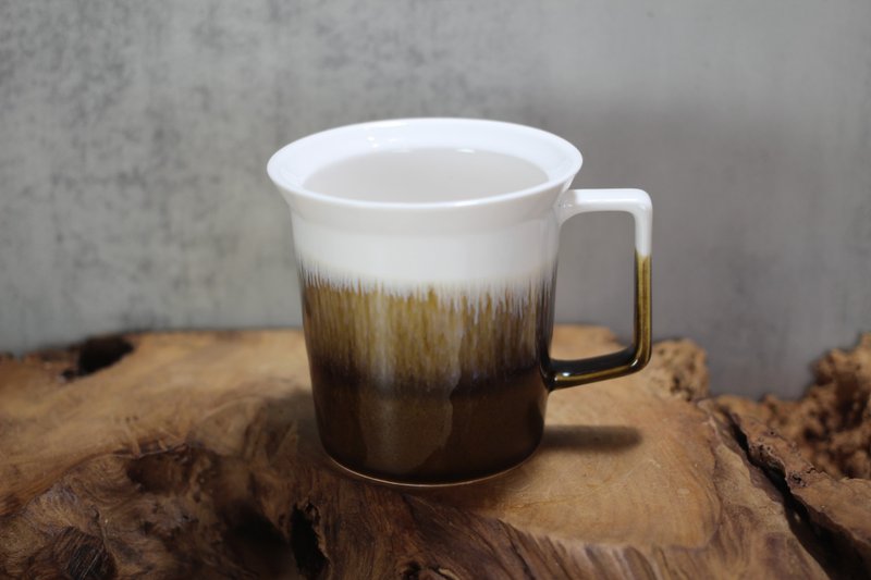 【送禮好物】240ml 濃奶茶 方韻杯 自然釉文創 台灣鶯歌製 - 咖啡杯/馬克杯 - 瓷 