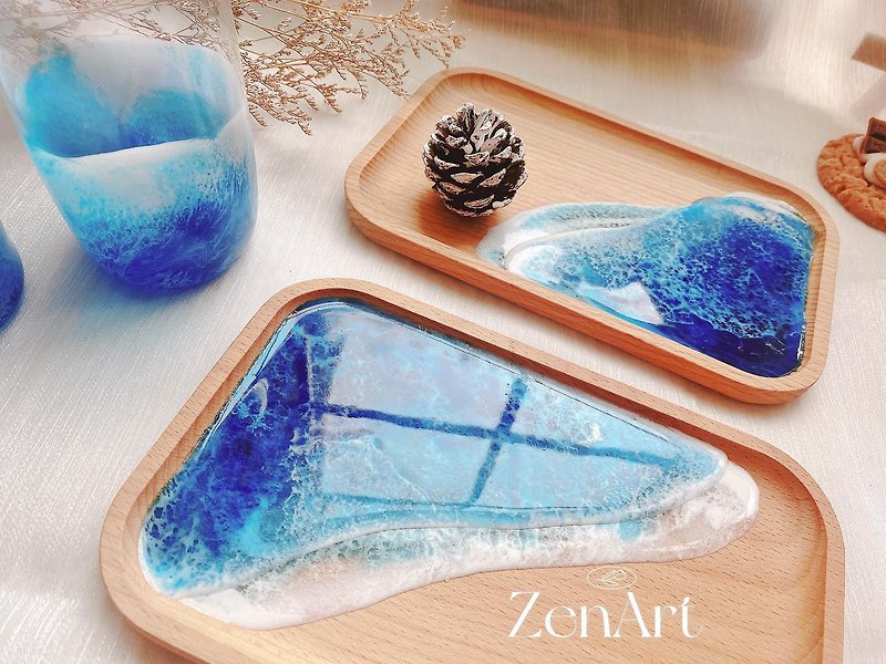 Soul Wave Wooden Tray - ของวางตกแต่ง - ไม้ 
