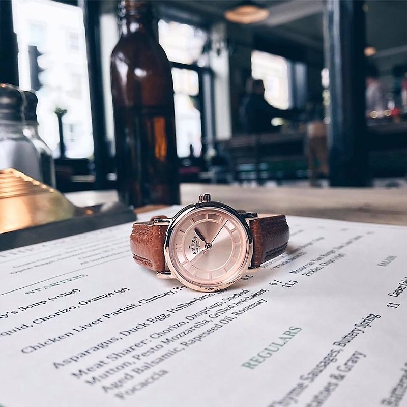 Camden Watch NO24 series pure British descent Rose Gold warm and simple leather watch