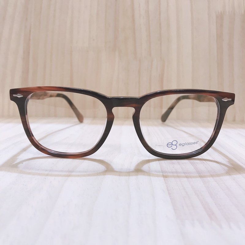 The highest grade UV420 blue light filter 0-degree glasses in the station│Sheet material brown coffee temple spring design CA02 - Glasses & Frames - Other Materials Multicolor