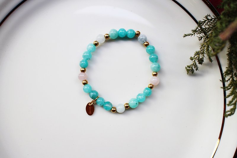 <Slow temperature natural stone series>C1060 Tianhe stone bracelet - Bracelets - Gemstone 