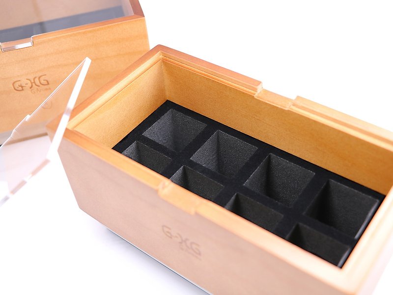 アルミ合金パインエッセンシャルオイル収納ボックス - アロマ・線香 - 木製 ブラウン