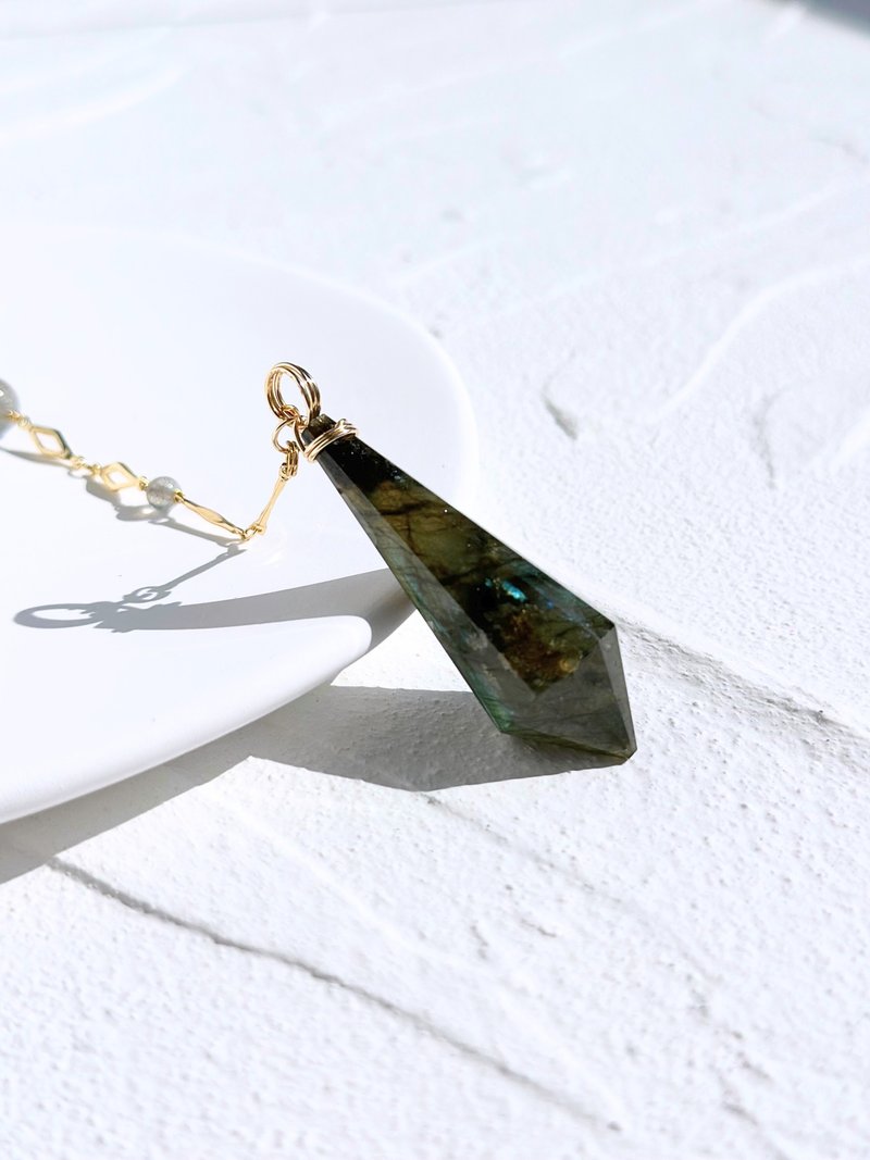 【Crystal Mine Pendulum】Labradorite/Design Pendulum - Charms - Crystal 