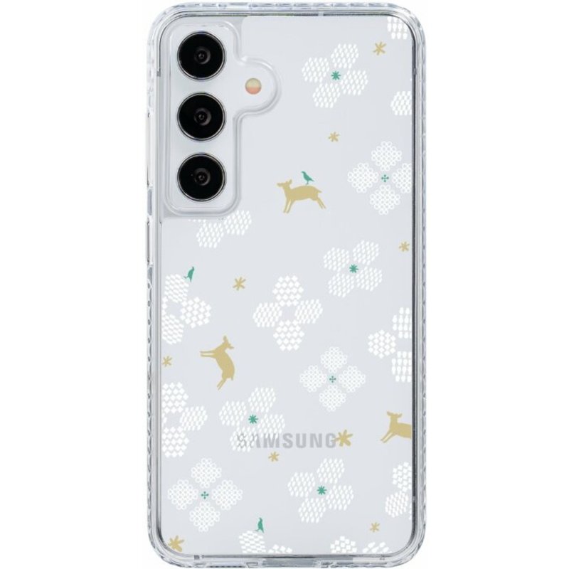 【預購】三星手機殼/Samsung Galaxy S24系列/花開原野/透白 - 手機殼/手機套 - 其他材質 白色