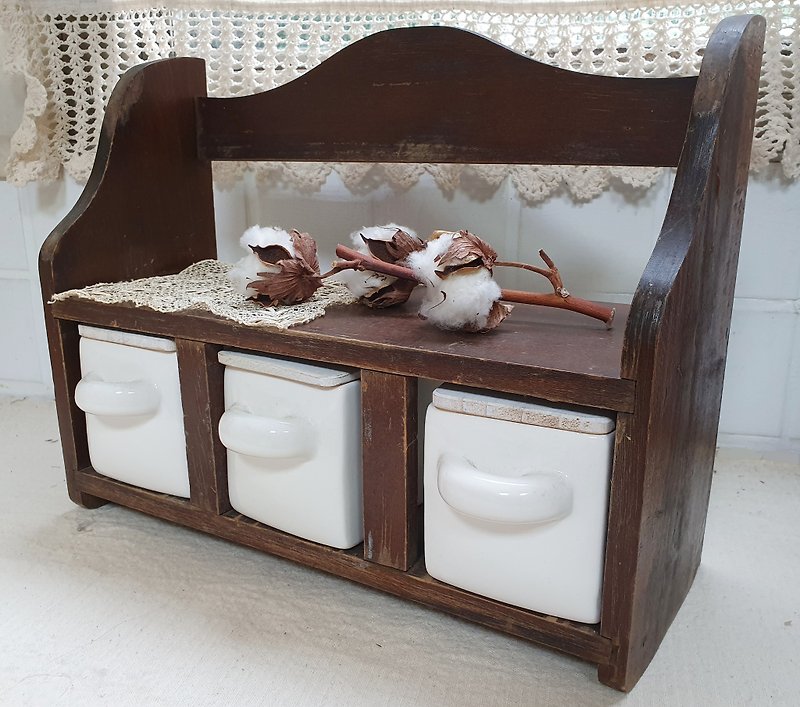 [Good day fetish] German vintage/antique hand-made wood decorative cabinet - กล่องเก็บของ - ไม้ สีนำ้ตาล
