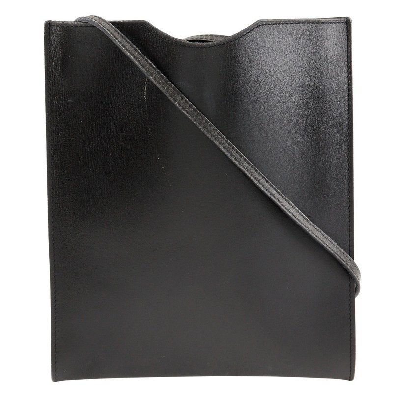 【日本直送】エルメス HERMES オメニトゥ ショルダーバッグ ポシェット カーフ 黒 ユニセックス【中古】 - 側背包/斜背包 - 真皮 黑色