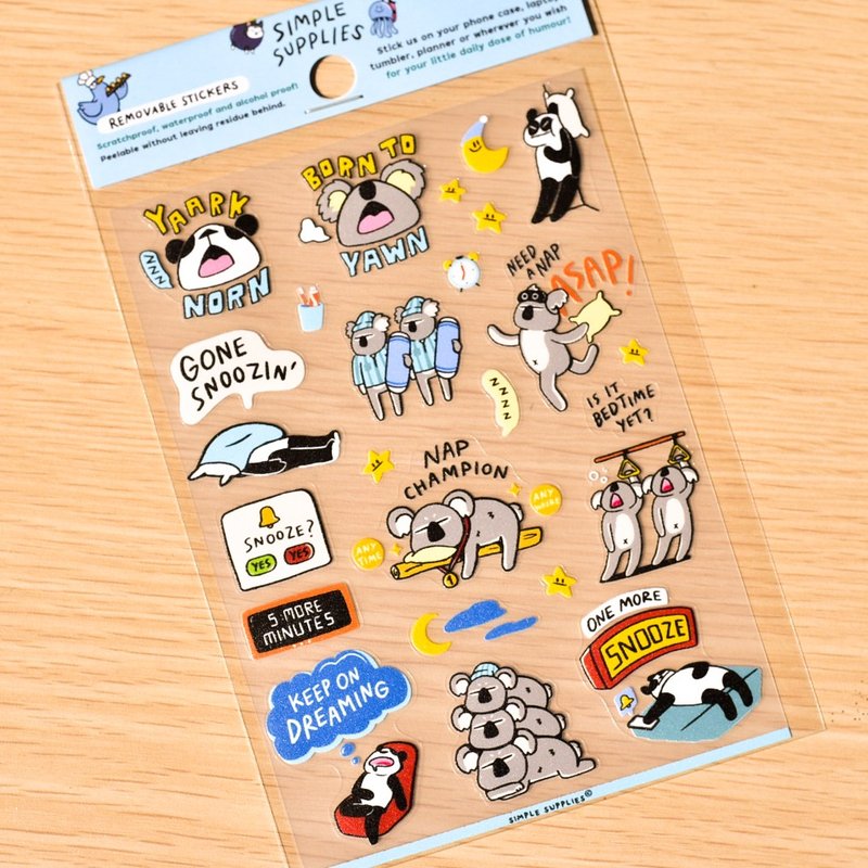Nap Champion Removable Stickers - 貼紙 - 防水材質 藍色