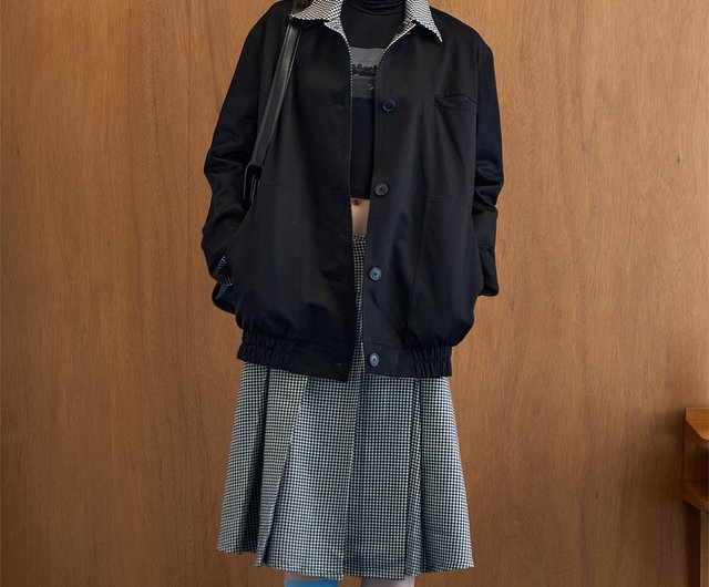 和風レトロ千鳥格子リバーシブルコート - ショップ DOSORDONTS